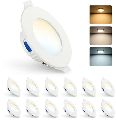 Gr4tec 4W LED Einbaustrahler 230V Flach IP44 3000K/4000K/6500K, 10er Set | LED Spots Warmweiß Neutralweiß Kaltweiß, 25mm Ultra Flaches Design, 65-85mm Lochmaß, für Badezimmer Küche Wohnzimmer