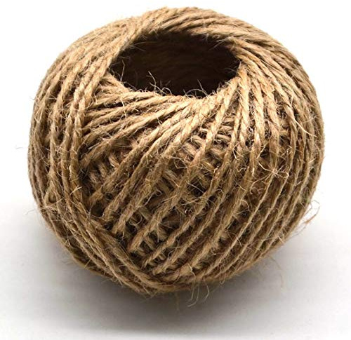 Spago da giardino, corda di iuta spessa, Corda di iuta, corda canapa, 2 mm, rotolo da 30 m, multicolore, for artigianato e confezioni regalo(Jute)
