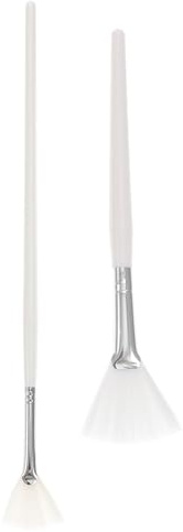 Hohopeti 2 Pezzi Pennello Fan Shaped Brush per Maschera Viso e Trattamenti Cutanei Strumento Beauty Tool per Applicazione Uniforme e Pulizia del Viso per Cura della Pelle a Casa