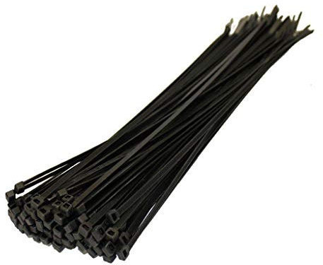 SHATCHI 100pcs-500pcs Black Strong Nylon Plastic Cable Ties Zip Tie Wraps Organizer Self Locking 100mm/200mm/300mm Long