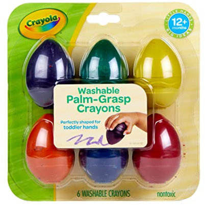 CRAYOLA Crayon Washable Egg My 1ST, Multicoloured, 6 Count (Pack of 1)