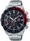 Casio Men's 46.00mm Quartz Watch with Black Analogue dial and Silver Metal Strap EFR-566DB-1AVUEF