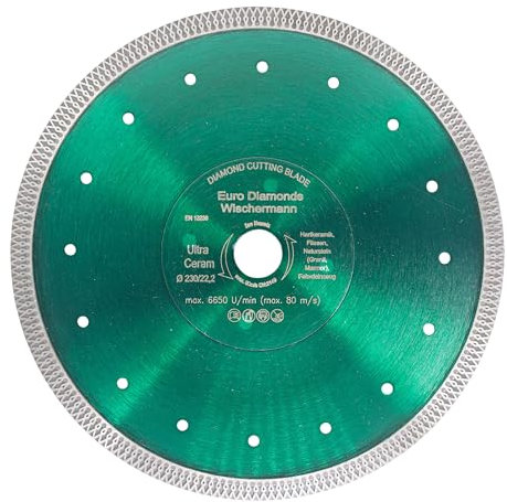 Profi Diamant-Trennscheibe Keramik Super Ultra von EDW 230 mm H 22,2mm Fliesenscheibe extra dünn Trennen und Schneiden von Fliesen Keramik Feinsteinzeug Naturstein Granit Marmor