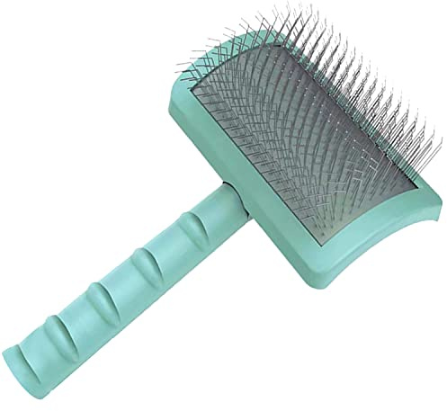 Dasing Firm Slicker Brush for Dogs- Extra Long Pin Slicker Brush for Large Dog Pet Grooming Wire Brush and Deshedding (Green)