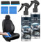 2 Pezzi Pulitore Interni Auto, Rimuovi Macchie per Cockpit, Rivestimenti, Pelle, Cruscotto, Pulizia Auto Interni con Panno Microfibra, Pulizia Sedili Auto Tessuto, Lucida Cruscotto Auto