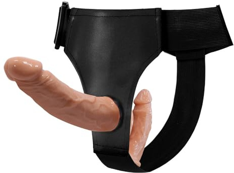 GKLWEJ Strap on Godes Ceintures, Lesbien Gode Ceinture Double Couple Réaliste avec 2 Godes, Sex Toýs Lesbiennes Femme Gode Femme Sex