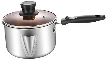 Hoement 304 Stainless Steel Soup Pot Lid Thickened Oil Separation Cooking Pan for Induction Stoves Kitchen Cookware for Soups and Sauces
