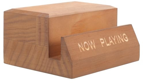 Cabilock Supporto Per Dischi in Vinile in Legno Stabile e Portatile Stand Da Tavolo Compatto Per Album e Cd Espositore Vintage Per Collezione Ordinata e Risparmio Di Spazio