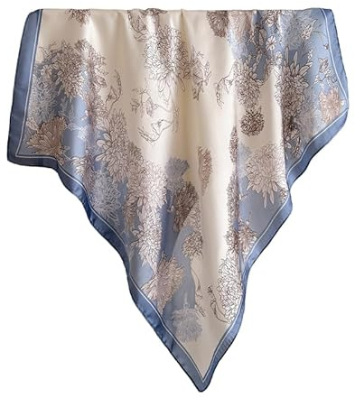 GIMIRO Damen Quadratisches Tuch Polyester-Seidenlook 70 x 70 cm