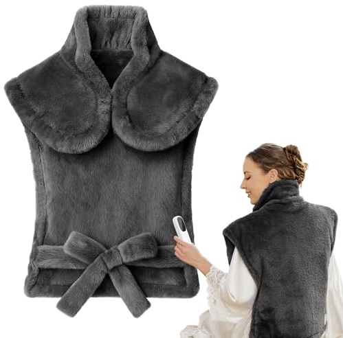 Wndy's Dream Electric Heating Pad for Back Neck and Shoulders Pain Relief, (70x90cm) Thickened Version Heated Warmer Therapy Warp with Waist Strap, 5 Heat Levels, Auto-Off Timer