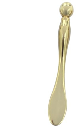 VERDANVERSE Metall Kosmetikspatel und Augenmassagegerät Gold Design mit Creme Löffel und Massage Stick Fördert Aufnahme Lindert Augenringe und Augenmüdigkeit Kompakt und Langlebig aus