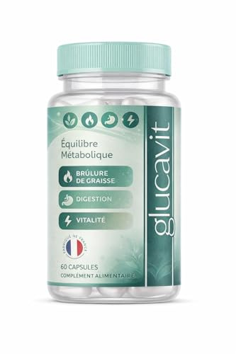 Glucavit Metabolic Balance, Veganes Nahrungsergänzungsmittel, 60 Kapseln, Fatburner, Verdauung und Vitalität