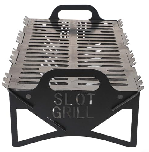 TONIXY Barbecue à charbon portable pliable pour pique-nique et camping avec design pliable en acier pour un rangement facile pour le camping, le pique-nique