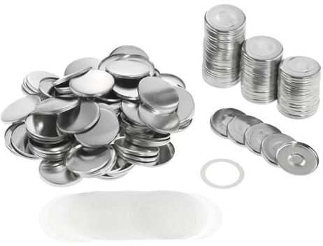 Lot de 100 aimants de réfrigérateur, badges, boutons, 25 mm, 32 mm, 58 mm, autocollants magnétiques puissants for réfrigérateur, matériau vierge pour casier de bureau(58mm)
