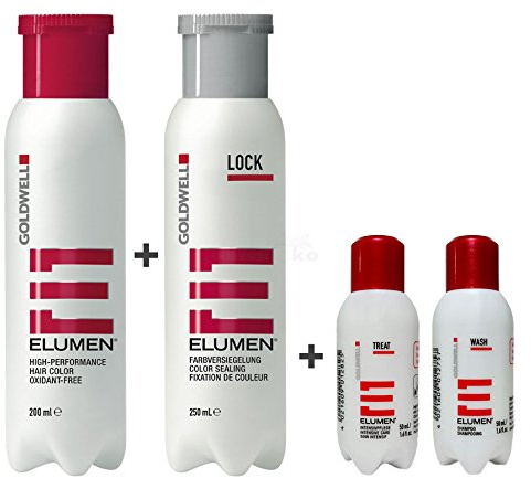 Goldwell Elumen Haarfarbe [VV@all] 200ml + 250ml Lock Versiegelung + 50ml Wash Shampoo + 50ml Treat Intensivpflege