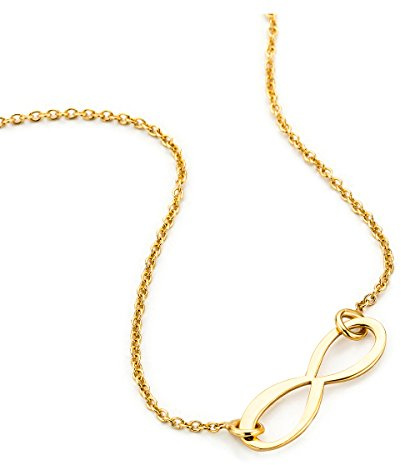 Orovi Kette Gold -9K Gelbgold 375– Unendlichkeitszeichen kette, Halskette Damen, Kettenanhänger Gold Infinity, Hypoallergene Goldkette 47.5 cm, Schmuck handgefertigt in Italien, inkl. edler Schmuckbox