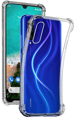 REY Transparent Silikonhülle TPU Anti-Shock für XIAOMI MI A3 - MiA3 - XIAOMI CC9e, Handyhülle Premium Kratzfest TPU Durchsichtige Schutzhülle