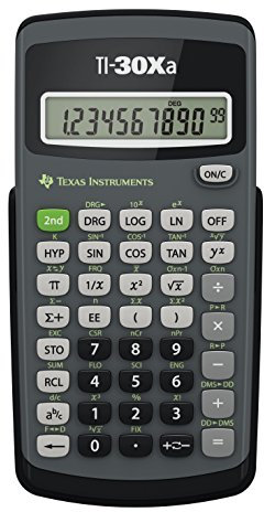 Texas Instruments TI-30 Xa Schulrechner (Einzeilig, 10-Stellen, Batteriebetrieb) Grau Schwarz