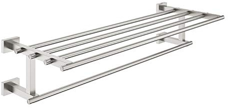 GROHE Essentials Cube | Badaccessoires - Multi-Badetuchhalter | 600 mm (Bohrabstand 558 mm) | supersteel | 40512DC1