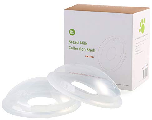 Milk Savers Breastmilk Collector Shells, Silicone Breast Milk Nursing Cups, Breast Shell and Milk Catcher, Reusable & BPA- Free, for Any Size Bra