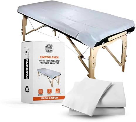 PimPam Factory - Einweg Bettlaken Nicht einstellbar - 150x200 Cm (Packung 10) - Hergestellt aus SMS-Material - Massageliegen bezüge Flüssigkeitsabweisend - Hypoallergen