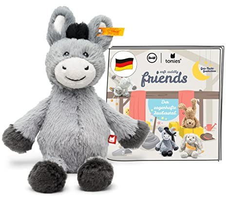 tonies Hörfiguren für Toniebox, Steiff Soft Cuddly Friends mit Hörspiel – Dinkie Esel, Gute Nacht Geschichten für Kinder ab 3 Jahren