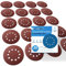 Effektwerk Disques abrasifs (paquet de 30, 10 trous), papier abrasif 225 mm pour ponçage fin et grossier, plusieurs tailles de grain 40/60/80/120/180/240 (5 pièces chacun)