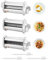 QWORK® 3er Set Nudelblattroller Spaghettischneider Fettuccineschneider, Nudelaufsatz aus SUS304 Edelstahl Kompatibel mit BOSCH Küchenmaschinen MUM5 MUM4 und Teil der MUM2 Serie