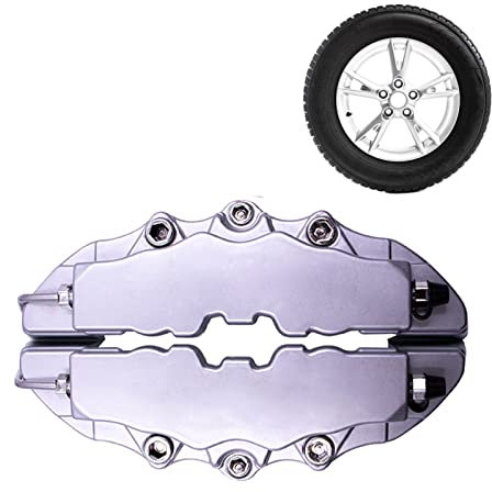 JINGAN Copri pinza rosso, copri freno universale per auto | Pinza freno disco alta luminosità e resistente al calore, coperture auto, kit anteriore e posteriore