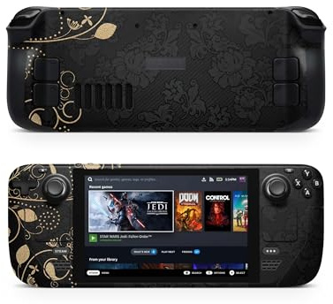 Skins4u Full Skin Set Schutz Folie für Steam Deck, individuell Sticker Vinyl Klebefolie für Steam Deck Handheld Gaming-PC (Darkmoon)