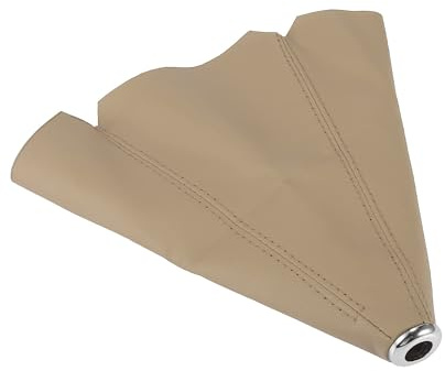 Unifizz Beige PU Leder Auto Schaltsack Abdeckung Staubdicht Universal Fit für Fahrzeug Autos