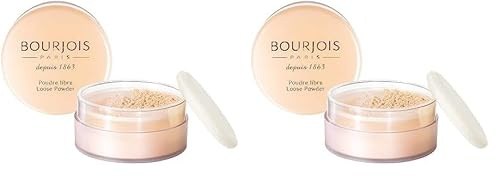 Bourjois - Poudre Libre - Fixe Le Maquillage, Pêche - 32 G (Lot de 2)