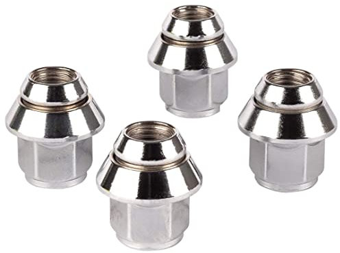 RYBO Set of Alloy Wheel Nuts. M12 x 1.5, Taper Washer, 19mm Hex for Use With Ford Alloy Wheels & More (4)