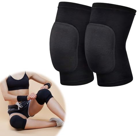 Ginocchiere Elastiche Uomo Donna - Coppia di Ginocchiere Antiscivolo per Sport - Protezione Articolare per Pallavolo, Danza, Ginnastica - Recupero da Infortuni e Sostegno Duraturo