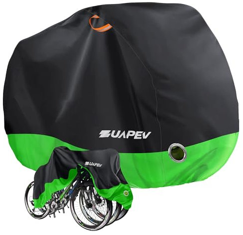 ZUAPEV Telo Copri Bicicletta da Esterno Impermeabile 2-3 Bici, Telo Copribicicletta Esterno 210D Copertura Biciclette, Copribici Custodia Bici de Corsa/MTB/Elettrica/Pieghevole/Bambino, 208x112x110cm