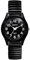 OIDEA Herren Uhren elastisch Armbanduhr: Cool Schwarz Paar Armband Uhr Edelstahl Analog Quarz mit Klarer Digitale Zifferblatt Geschenk für Männer Freund Bruder Familie