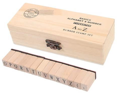 BELLIFFY 1 Satz Mit Holzstempeln Dekorative Alphabet-stempel Kleine Tagebuch- Alphabet- Zum Basteln