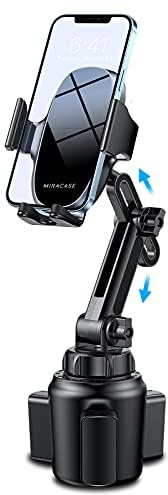 Miracase Car Phone Holder for Cars Cup, Mobile phone Mount Automobile Cradle 360° Rotatable Stand GPS Vehicle Mount for iPhone16 15 Pro Plus Max 14 13 12 11Samsung
