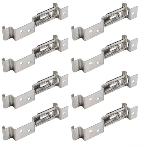 8 soportes de matrícula de acero inoxidable para coche, abrazadera de soporte de marco con resorte, ajuste para camión, remolque, coche, barco, fácil instalación