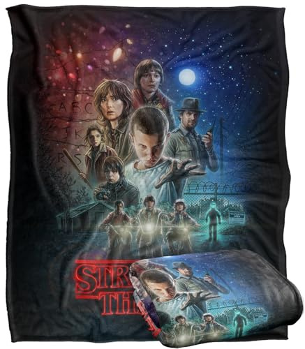 Stranger Things SEASON ONE Silkeslen Touch Supermjuk överkastfilt 152 x 127 cm