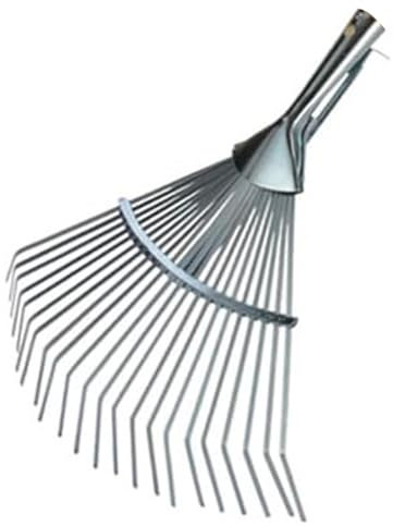 Garten Gerät Harke Rasen Boden Erde Rechen Metall Zinken Gartenrechen mit und ohne Holz Stiel (Rechen verzinkt verstellbar ohne Stiel)