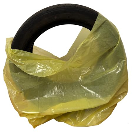 BAKOKI 10er Set Reifentaschen, Schutzhüllen, Radhüllen Gelb - Reifenschutzhülle Reißfest und Stabil Reifen Aufbewahrung - Reifentaschen Bis 20 Zoll - Reifensack, Reifentüten Setm - Reifen hülle