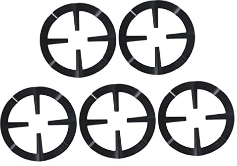 DIYEAH Fonte Noire Supports de Cafetière Accessoires Cuisine, Antidérapants, Lot de 5 pour Équilibrer Petites Casseroles, sur Cuisinière à Gaz