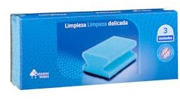 Estropajo Limpieza Delicada menaje de la Cocina Bosque Verde Paquete 3 ud. Pack 3