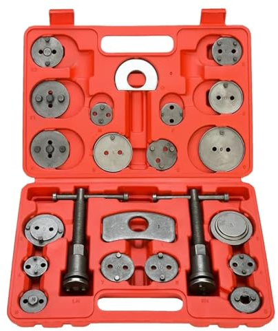 Coffret repousse piston étrier de frein AUTOCRAFT 22 pièces universel en acier Cr-V | Outils pro pour freins avant et arrière | Compatible véhicules européens et asiatiques | OEM 7701056655 1K0615423G