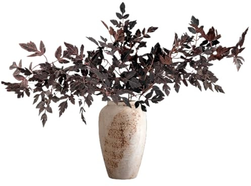 Avoik Lot de 3 plantes artificielles décoratives d'automne - Feuilles d'automne - 80 cm - Branches décoratives - Plante artificielle pour Thanksgiving, Halloween, fête d'automne, table de maison