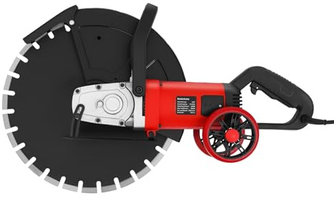 Fridgestea 4000W Elektrische Betonsäge 3000RPM, 410mm Nass-/Trocken Kreissäge Schnitttiefe 165 mm, Steinschneidemaschine mit Wasserleitung & Pumpe & Sägeblatt für Beton/Stein/Ziegel/Holz/Mauerwerk