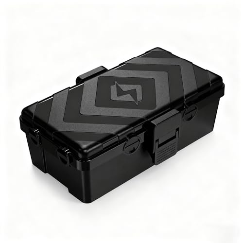 Medium Outdoor Electrical Box (12.6 x 8.5 x 5.2 in) - IP54 Waterproof Outdoor Outlet Covers,Extension Cord Covers Protect for Timer Outle,Power Strips,Plug, Socket (Black, Medium)