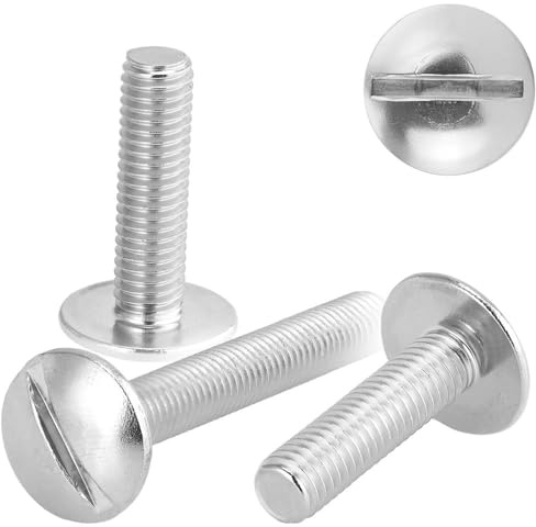 10 Stück Flachrundschrauben mit Schlitz M5x10 Edelstahl A2 Becherschrauben Vollgewinde Becherschrauben WIBTEC®