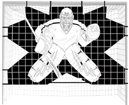 Générique Hockey-Tor – robuster Trainer, Trainingsnetz für Tornetz, dickes reißfestes Oxford-Gewebe, einfache Installation | für D-Training